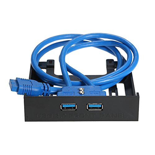 Fesjoy USB 3.0 Frontplatte Hub 2 Port Erweiterung Bay 20 Pin auf USB3.0 60cm Halterung Adapterkabel für PC Desktop 2.5 "Floppy Bay von Fesjoy