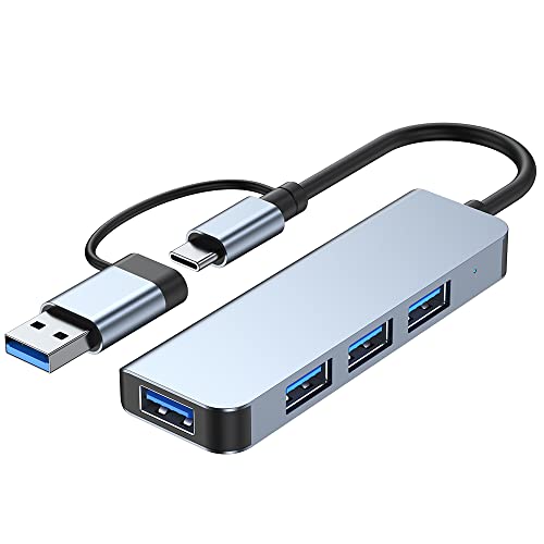 Hub Typ C auf USB 3.0 4 Port Doing Station 4 in 1 USB Splitter Ultra Slim Plug and Play Kompatibel mit Pro/Air Surface Pro PS4 XPS PC Flash Drive von Fesjoy