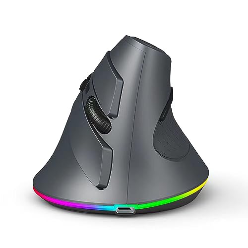Kabellose Gaming-Maus, vertikale Wirel Gaming-Maus, programmierbare Maus 2,4 G + BT ergonomisches Design von Fesjoy
