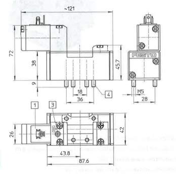 Festo 115515 mvh-5/3g-1/8 b-vi Magnetventil von Festo