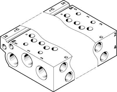 Festo 566644 Modell vabm-l1–14 W-g14–4 mannigfaltigkeit Schiene von Festo