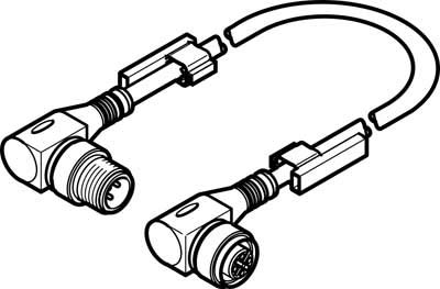 Festo 570733 Modell nebu-m12 W5-k-0.5-m12 W5 Anschluss Kabel von Festo