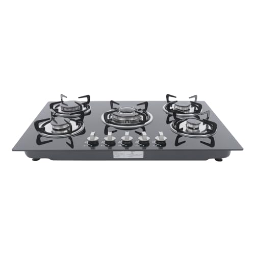 30“ Gas-Kochfeld mit 5 Brennern, GlaskeramikEingebautes Gas-Kochfeld aus gehärtetem Glas für natürliches Propangas 30“ Gas-Kochfeld mit 5 Brennern, GlaskeramikEingebautes Gas-Kochfeld aus gehärtetem Glas für natürliches Propangas von Fetcoi