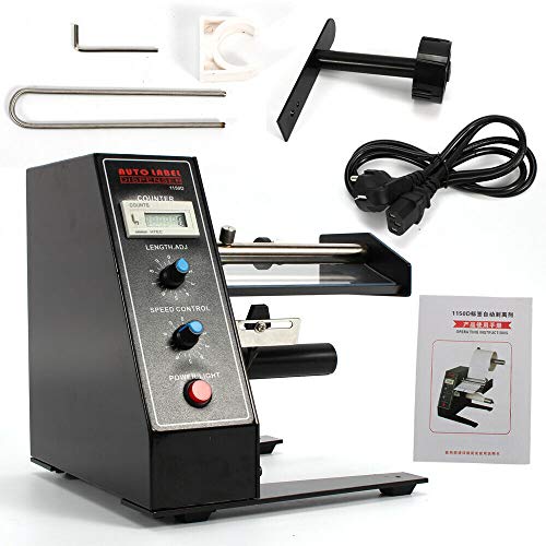 6-Digit Automatische Etikettiermaschine Label Dispenser Stripper Trennmaschine einfache Bedienung, mehr als eine Maschine kann verwendet werden, um die Effizienz zu verdoppeln, 210*210*220mm von Fetcoi