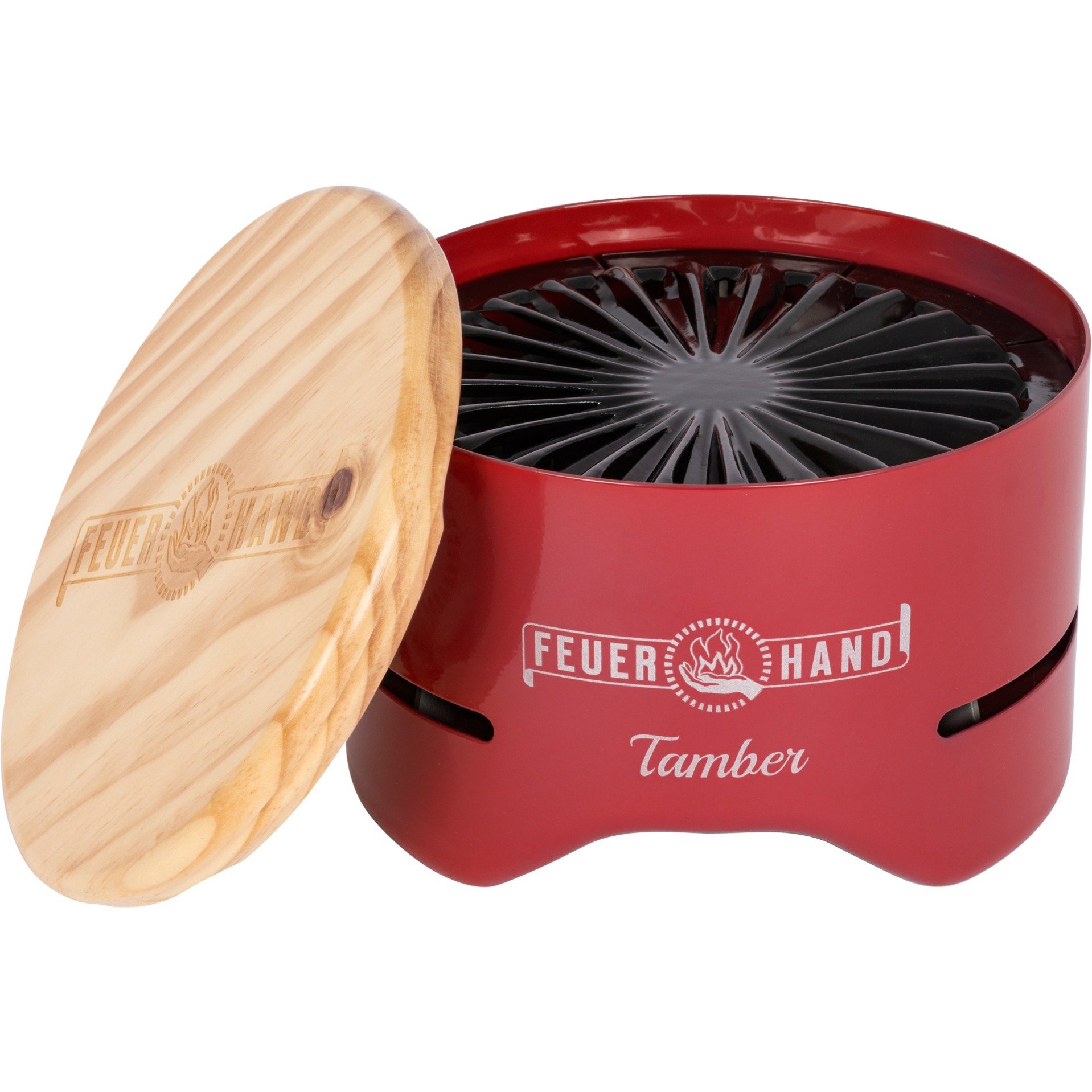 Tisch-Holzkohlegrill Tamber, Ruby Red Tisch-Holzkohlegrill Tamber, Ruby Red von Feuerhand