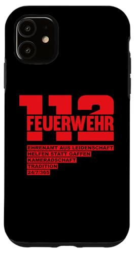 Hülle für iPhone 11 Freiwillige Feuerwehr 112 Ehrenamt Feuerwehrmann Geschenk von Feuerwehr Feuerwehrauto Geschenkideen & Mehr