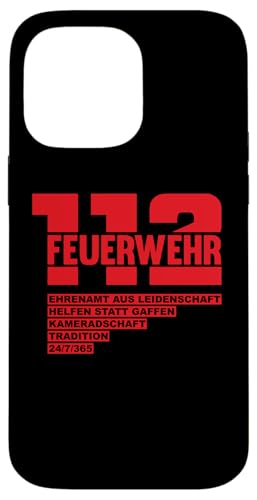 Hülle für iPhone 14 Pro Max Freiwillige Feuerwehr 112 Ehrenamt Feuerwehrmann Geschenk von Feuerwehr Feuerwehrauto Geschenkideen & Mehr