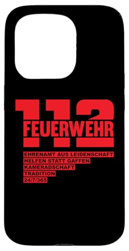 Hülle für iPhone 15 Pro Freiwillige Feuerwehr 112 Ehrenamt Feuerwehrmann Geschenk von Feuerwehr Feuerwehrauto Geschenkideen & Mehr