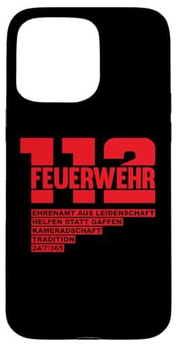 Hülle für iPhone 15 Pro Max Freiwillige Feuerwehr 112 Ehrenamt Feuerwehrmann Geschenk von Feuerwehr Feuerwehrauto Geschenkideen & Mehr