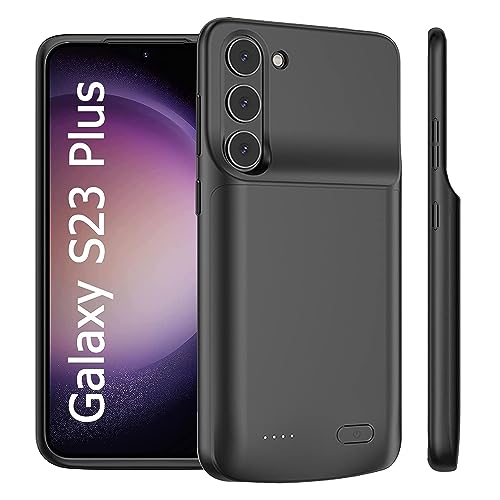 Akku-Schutzhülle für Galaxy S23 Plus, erweiterter Backup-Akku, Ladehülle für Samsung Galaxy S23+ Plus 5Gv, 5000 mAh, wiederaufladbar, Powerbank-Ladeabdeckung, zusätzlicher Saft, Schwarz Akku-Schutzhülle für Galaxy S23 Plus, erweiterter Backup-Akku, Ladehülle für Samsung Galaxy S23+ Plus 5Gv, 5000 mAh, wiederaufladbar, Powerbank-Ladeabdeckung, zusätzlicher Saft, Schwarz von Fey