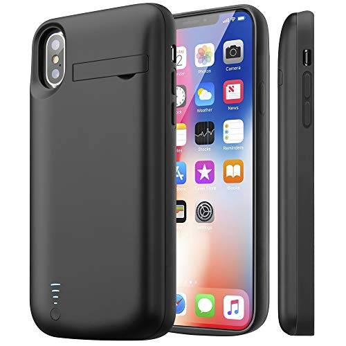 Fey Akkuhülle für iPhone X/XS, 5000 mAh, erweiterter Akku, Ladehülle für iPhone XS/X, 14,7 cm (5,8 Zoll), tragbar, wiederaufladbar, externes Backup-Ladegerät, Schutzhülle, perfekt für Geschäftsreisen Fey Akkuhülle für iPhone X/XS, 5000 mAh, erweiterter Akku, Ladehülle für iPhone XS/X, 14,7 cm (5,8 Zoll), tragbar, wiederaufladbar, externes Backup-Ladegerät, Schutzhülle, perfekt für Geschäftsreisen von Fey