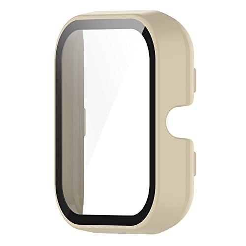 Feysentoe Hülle mit Glas Displayschutz Kompatibel mit Amazfit Bip 3/Bip 3 pro Schutz Case Schutzhülle.(Weiß) von Feysentoe