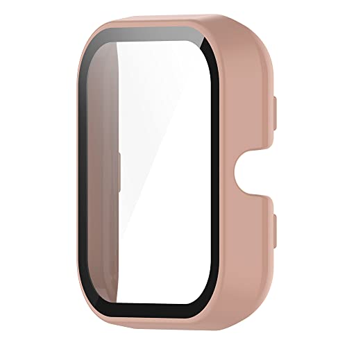 Feysentoe Hülle mit Glas Displayschutz Kompatibel mit Amazfit Bip 3/Bip 3 pro Schutz Case Schutzhülle.(rosa) von Feysentoe
