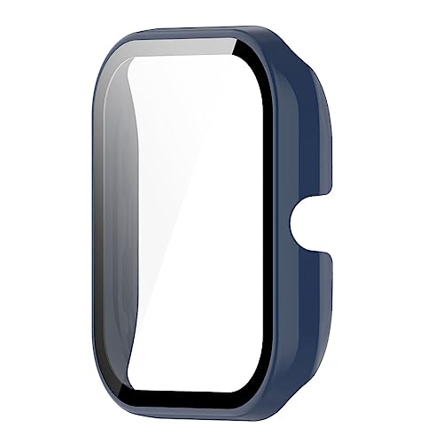 Feysentoe Hülle mit Glas Displayschutz Kompatibel mit Amazfit GTS 4 mini Schutz Case Schutzhülle.(Tinte blau) von Feysentoe