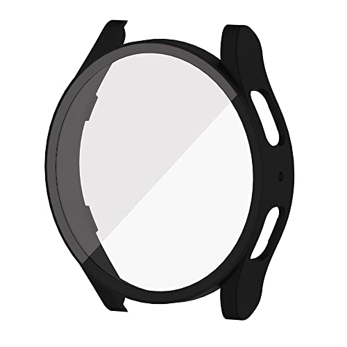 Feysentoe Hülle mit Glas Displayschutz Kompatibel mit Samsung Galaxy Watch 5 40mm/Galaxy Watch 4 40mm Schutz Case Schutzhülle.(Schwarz) von Feysentoe