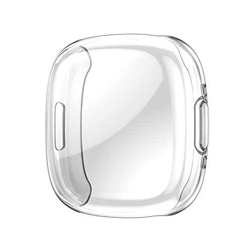 Feysentoe Hülle mit TPU Displayschutz Kompatibel mit Fitbit Versa 4 Schutz Case Schutzhülle.(transparent) von Feysentoe