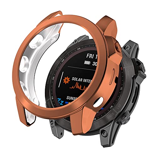 Feysentoe Hülle mit TPU Kompatibel mit Garmin Fenix 7 Schutz Case Schutzhülle.(Roségold) von Feysentoe