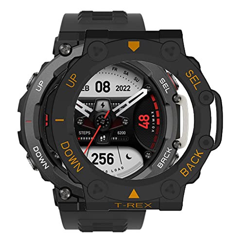 Feysentoe Hüllen Kompatibel mit Amazfit T-Rex 2 Schutzhülle Protector Cover Bumper Shell.(schwarzes Gold) von Feysentoe