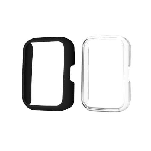 Feysentoe Hüllen Kompatibel mit XiaoMi Mi Band 8 pro Schutzhülle Protector Cover Bumper Shell.(transparent+schwarz) von Feysentoe