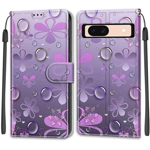 Feyten Kompatibel mit Google Pixel 8A Hülle, Handyhülle Google 8A, Handytasche PU Leder Klappbar Schutzhülle Wallet Kartenfach Magnet Klapphülle Case Cover (Blume) von Feyten
