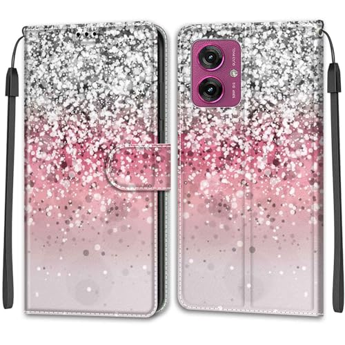 Feyten Kompatibel mit Motorola Moto G55 5G Hülle, Handyhülle Moto G55 5G, Handytasche PU Leder Klappbar Schutzhülle Wallet Kartenfach Magnet Klapphülle Case Cover (Bling) von Feyten