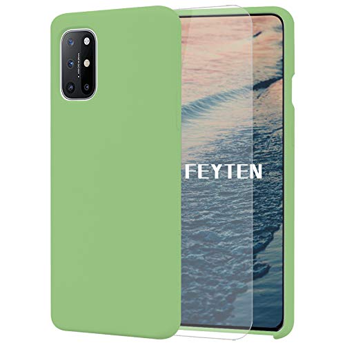 Feyten Kompatibel mit OnePlus 8T Hülle [mit Schutzfolie], Silikon Schutzschale Handyhülle Schutzhülle Bumper Case Schutz vor Stoßfest/Scratch Cover für OnePlus 8T (Hellgrün) von Feyten