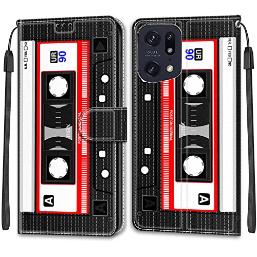 Feyten Kompatibel Mit Oppo Find X5 Pro Hülle - Handyhülle Wallet Leder Klappbar Magnet Klapphülle Schutzhülle Case Cover Lederhülle (Klebeband) von Feyten