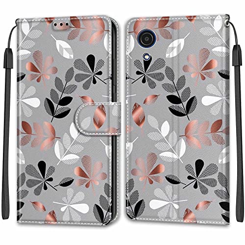 Feyten Kompatibel mit Samsung Galaxy A03 Core Hülle, Handyhülle Samsung A03 Core, Galaxy A03 Core Schutzhülle Wallet Leder Klappbar Magnet Klapphülle Samsung A03 Core Case Lederhülle (Laub) von Feyten
