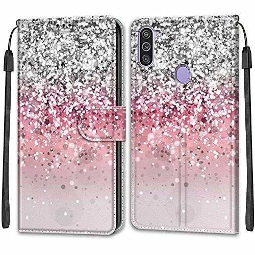 Feyten Kompatibel mit Samsung Galaxy A11/ M11 Hülle, Handyhülle Samsung A11/ M11, Galaxy A11/ M11 Schutzhülle Wallet Leder Klappbar Kartenfach Magnet Klapphülle Case Cover Lederhülle (Bling) von Feyten