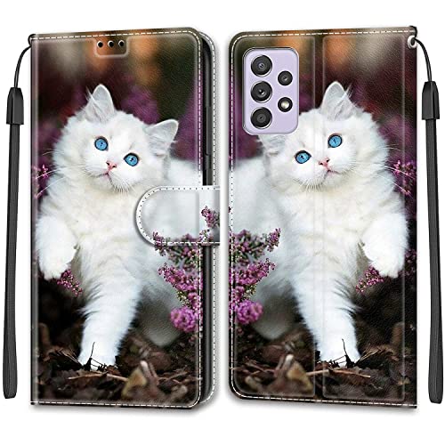 Feyten Kompatibel mit Samsung Galaxy A33 5G Hülle, Handyhülle Samsung A33 5G, Galaxy A33 5G Schutzhülle Wallet Leder Klappbar Magnet Klapphülle Samsung A33 5G Case Cover Lederhülle (Kat 2) von Feyten