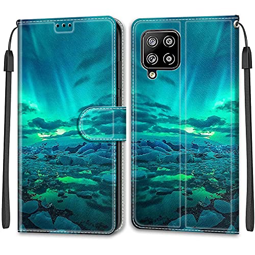 Feyten Kompatibel mit Samsung Galaxy A42 5G Hülle, Handyhülle Samsung A42 5G, Galaxy A42 5G Schutzhülle Wallet Leder Kartenfach Magnet Klapphülle Samsung A42 5G Case Cover Lederhülle (Aurora) von Feyten