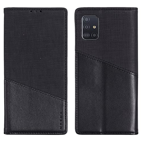 Feyten Kompatibel mit Samsung Galaxy A51 4G Hülle, Handyhülle für Samsung A51 4G, PU Leder Klappbar Flip Case Klapphülle Magnet Kartenfach Tasche Schutzhülle für Samsung A51 4G (Schwarz) von Feyten