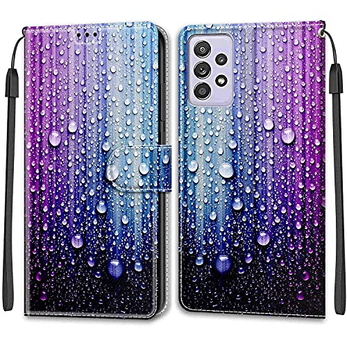 Feyten Kompatibel mit Samsung Galaxy A52S 5G/ A52 4G/5G Hülle, Handyhülle Samsung A52S 5G/ A52 4G/5G, Galaxy A52S 5G/ A52 4G/5G Schutzhülle Wallet Leder Magnet Klapphülle Case Cover (Lila-Blau) von Feyten