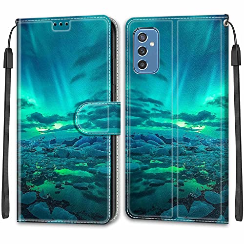 Feyten Kompatibel mit Samsung Galaxy M52 5G Hülle, Handyhülle Samsung M52 5G, Handytasche M52 5G Schutzhülle Wallet Leder Klappbar Kartenfach Magnet Samsung M52 5G Case Lederhülle (Aurora) von Feyten