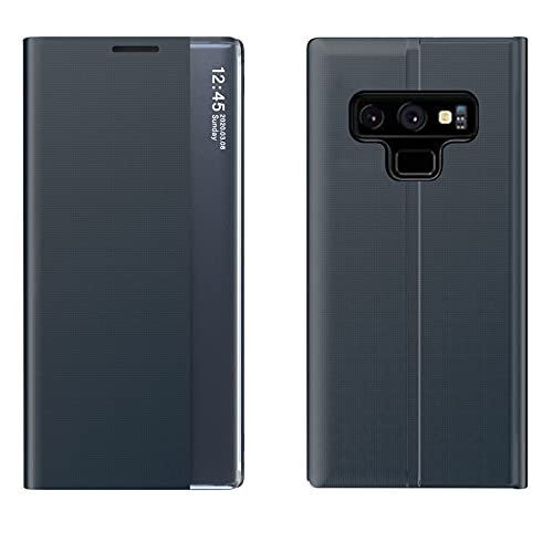 Feyten Kompatibel mit Samsung Galaxy Note 9 Hülle + Schutzfolie, Clear View Smartphone Cover Bookstyle Full Body Schutzhüllen Bumper Flip Folio Stoßfest Handyhülle für Samsung Galaxy Note 9 (Blau A) von Feyten