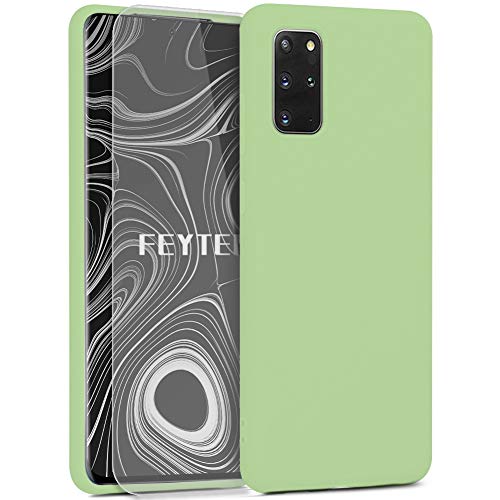 Feyten Kompatibel mit Samsung Galaxy S20 Plus Hülle 6,7 Zoll [mit Displayschutz],[Aktualisiert] Silikon Schutzschale Handyhülle Schutzhülle Bumper Case Schutz vor Stoßfest/Scratch Cover (Grün) von Feyten