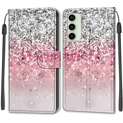 Feyten Kompatibel mit Samsung Galaxy S24 FE Hülle, Handyhülle Samsung S24 FE, Handytasche PU Leder Klappbar Schutzhülle Wallet Kartenfach Magnet Klapphülle Case Cover (Bling) von Feyten
