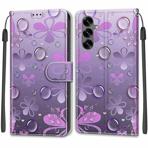 Feyten Kompatibel mit Samsung Galaxy S25 Plus/ S25+ Hülle, Handyhülle Samsung S25 Plus, Handytasche PU Leder Klappbar Schutzhülle Wallet Kartenfach Magnet Klapphülle Case Cover (Blume) von Feyten
