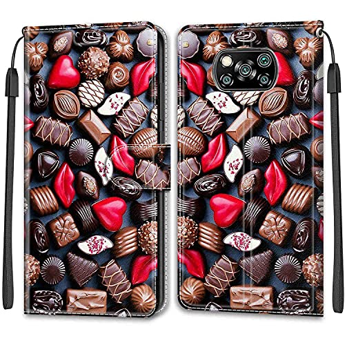 Feyten Kompatibel mit Xiaomi Poco X3 NFC/Poco X3 Pro Hülle, Handyhülle Xiaomi Poco X3 NFC/Poco X3 Pro, PU Leder Klappbar Schutzhülle Wallet Magnet Klapphülle Flip Case Lederhülle (Schokolade) von Feyten