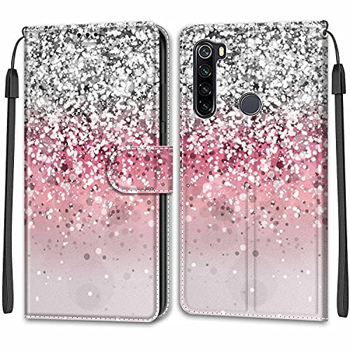 Feyten Kompatibel mit Xiaomi Redmi Note 8 Hülle, Handyhülle Xiaomi Redmi Note 8, Handytasche PU Leder Klappbar Schutzhülle Wallet Kartenfach Magnet Klapphülle Case Cover (Bling) von Feyten