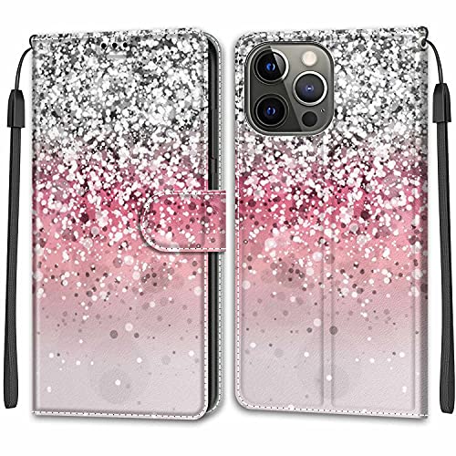 Feyten Kompatibel mit iPhone 13 Pro Hülle, Handyhülle iPhone 13 Pro (6,1 Zoll), Handytasche PU Leder Klappbar Schutzhülle Wallet Kartenfach Magnet Klapphülle Case Cover Lederhülle (Bling) von Feyten