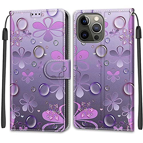 Feyten Kompatibel mit iPhone 14 Pro Max Hülle, Handyhülle iPhone 14 Pro Max,PU Leder Klappbar Schutzhülle Wallet Magnet Klapphülle Case Cover Lederhülle iPhone 14 Pro Max (6,7 Zoll)(Blume) von Feyten