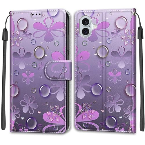 Feyten Kompatibel mit iPhone 16 Plus Hülle, Handyhülle iPhone 16 Plus, Handytasche PU Leder Klappbar Schutzhülle Wallet Kartenfach Magnet Klapphülle Case Cover (Blume) von Feyten