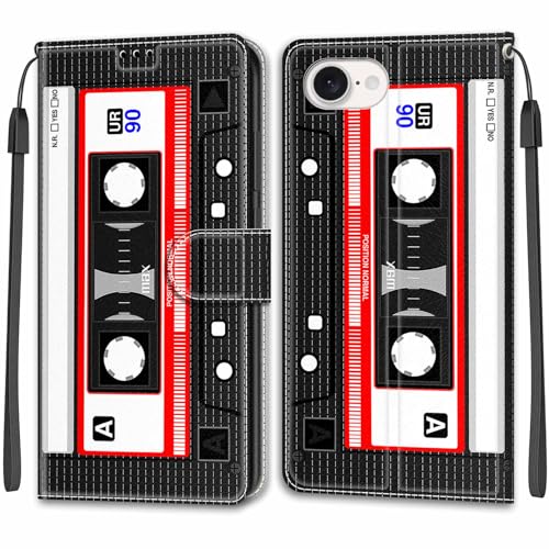 Feyten Kompatibel mit iPhone SE4 2025 Hülle, Handyhülle iPhone SE4 2025, Handytasche PU Leder Klappbar Schutzhülle Wallet Kartenfach Magnet Klapphülle Case Cover (Klebeband) von Feyten