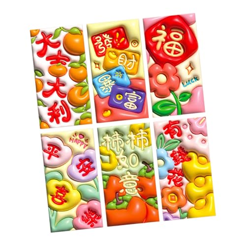 6 Teile Traditionelle Neujahrsgeldpakete 2025 Schlangenjahr Themed Rötung Umschläge Chinesisches Frühling Festival Hongbao von Fhkpsqkcn