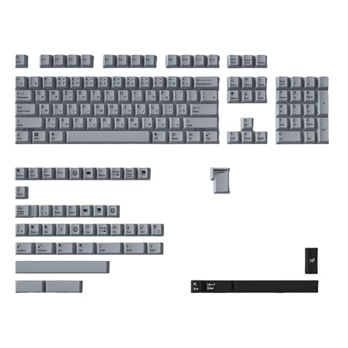 Fhkpsqkcn 148Keys Minimalists Tastenkappen-Set Original Höhe Thermosublimation für mechanische Tastaturen von Fhkpsqkcn