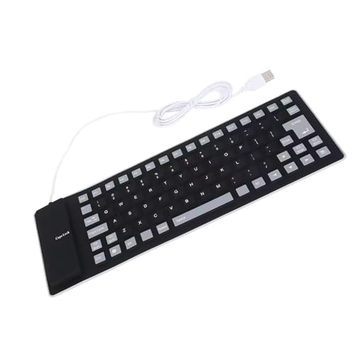 Fhkpsqkcn Faltbare 85 Key Silicon Tastaturen USB Kabels Rollen Zum Ruhigen Tippen Auf Laptops Und Notebook von Fhkpsqkcn