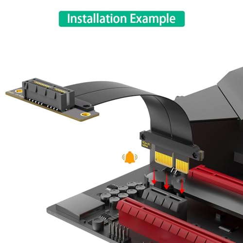 Fhkpsqkcn PCIe 1x Risers Kabel 90 Grad Bis 180 Grad Rechtwinkliger PCIE4.0 1x Verlängerungskabel Risers Kartenbandextender von Fhkpsqkcn