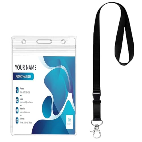 Fhlbestyu 1/2 Satz Kartenhülle mit Lanyards, Ausweishalter Transparente und Wasserdichte, Ausweishülle Ausweisclip Kartenhalter Schlüsselanhänger, Work ID, Studentenausweis, Büro Schlüsselband Fhlbestyu 1/2 Satz Kartenhülle mit Lanyards, Ausweishalter Transparente und Wasserdichte, Ausweishülle Ausweisclip Kartenhalter Schlüsselanhänger, Work ID, Studentenausweis, Büro Schlüsselband von Fhlbestyu