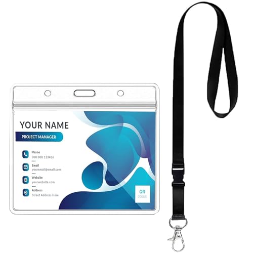 Fhlbestyu 1/2 Satz Kartenhülle mit Lanyards, Ausweishalter Transparente und Wasserdichte, Ausweishülle Ausweisclip Kartenhalter Schlüsselanhänger, Work ID, Studentenausweis, Büro Schlüsselband Fhlbestyu 1/2 Satz Kartenhülle mit Lanyards, Ausweishalter Transparente und Wasserdichte, Ausweishülle Ausweisclip Kartenhalter Schlüsselanhänger, Work ID, Studentenausweis, Büro Schlüsselband von Fhlbestyu
